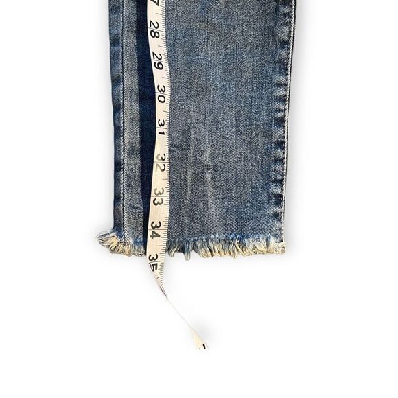 CROP HIGH RISE DISTRESSED SKINNY JEANS - Picture 8 of 14